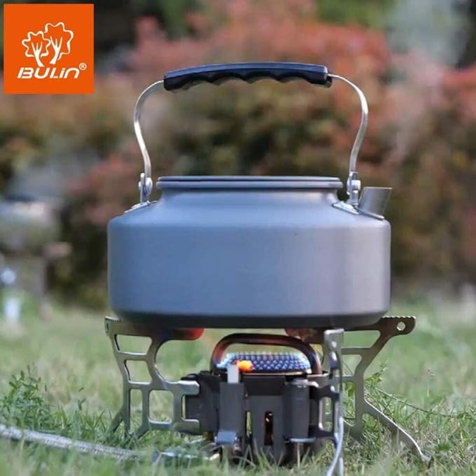 Bulin 1.6L/2.2L Camping Kettle Aluminum Alloy Open Campfire Coffee Tea Pot Fast Heating Outdoor Gear for Boiling Water Ultralight Portable Hiking Picnic Travel