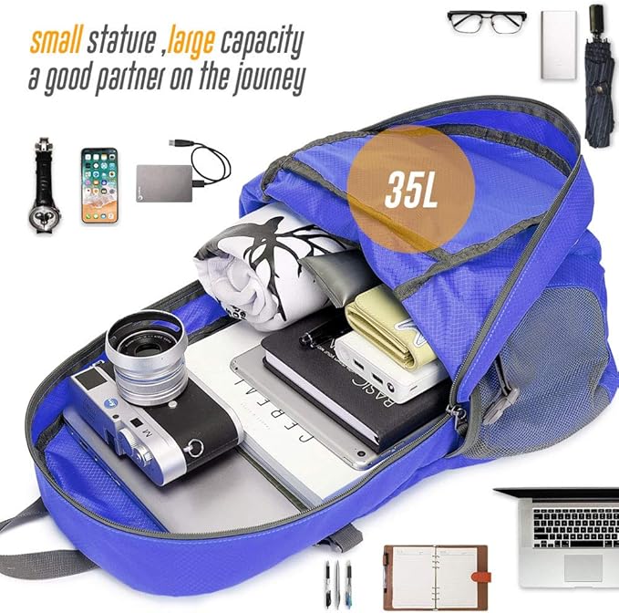 35L Lightweight Packable Backpack Waterproof Durable Hiking Travel Backpack Daypack