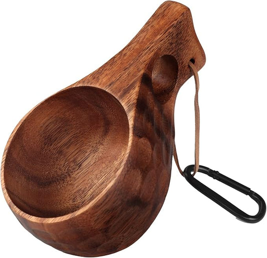 Kuksa Wooden-Mug - 6.76 oz Wood Coffee Cup for Camping, Hiking, traveling
