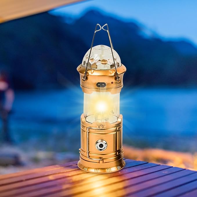 LED Camping Lantern Rechargeable, Waterproof Camping Lights for Charging Phone, RGB Tent Lights for Outdoor Party, Emergency, Hurricane, Storms and Outages, 3 Light Modes
