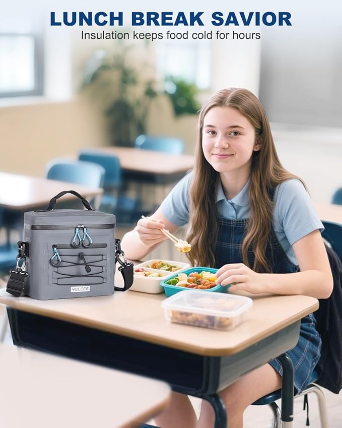 Cooler Bag, 8/16/30 Can Soft Sided Small Portable Insulated Cooling Pack, Everyday Lunch Cooler, Leakproof Ice Chest for Beach, Camping, Travel, Picnic