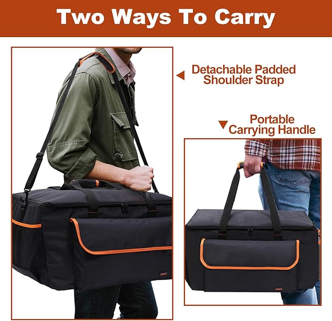 Woodfire Grill Carry Bag Compatible with Ninja OG701 OG751 Grill Smoker, Woodfire Grill Carry Case Compatible with Ninja Woodfire Grill Accessories,Bag Only (Black)