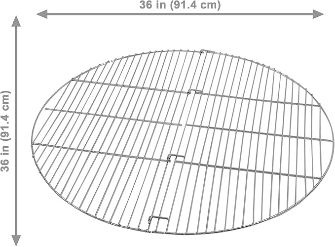 Sunnydaze Foldable Fire Pit Cooking Grill Grate - Heavy-Duty Portable Chrome-Plated Backyard Outdoor BBQ Campfire Cooking Rack Accessory - 36-Inch Surface
