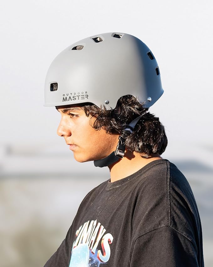 OutdoorMaster Skateboard Cycling Helmet-Beetles Snug,Bike Helmet for Adults, Youth & Kids-Two Removable Liners Ventilation Multi-Sport Commuter Scooter Roller Skate Inline Skating Longboard