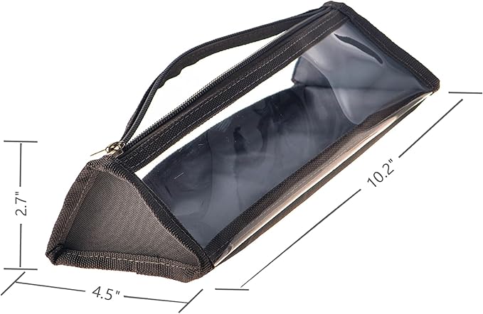 TSA Approved for Carry On Travel Clear Shaving Bag Grey Transparent Vinyl Makeup Bag Foldable Tool Brush Packing Organizer 3-1-1 Liquids Toiletry Bag-2 pack