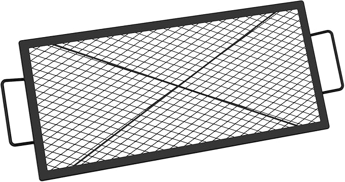 onlyfire Barbecue Rectangle X-Marks Fire Pit Cooking Grate, 32-Inch