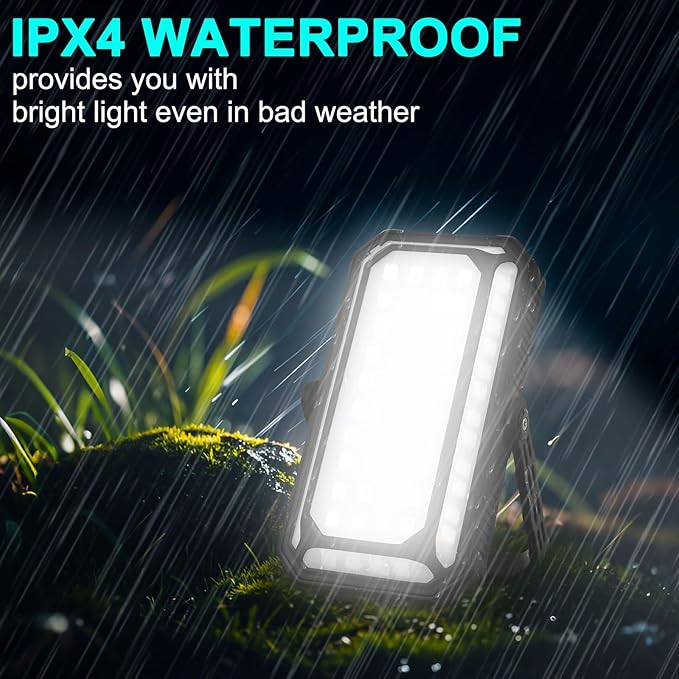 Rechargeable Camping Lantern, 10000 mAh Dimmable Camp Lights with 12 Modes, 4000LM LCD Display Tent Light for Power Outages, Hurricane, Hiking, Fish, Emergency, Home Use