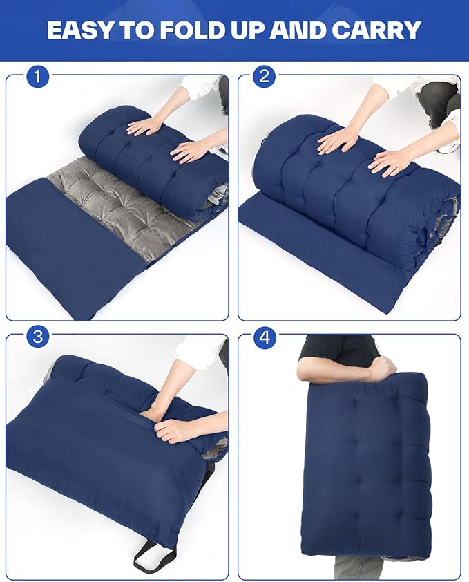 Sportneer Camping Cots for Adults: Easy-to-Assemble Camping Bed with Cmfortable Mattress & Side Bags Support 330lbs - Cot Bed for Camping, Lounging, & Elevated Sleeping, Size 78.3"x28.7"x14.6"