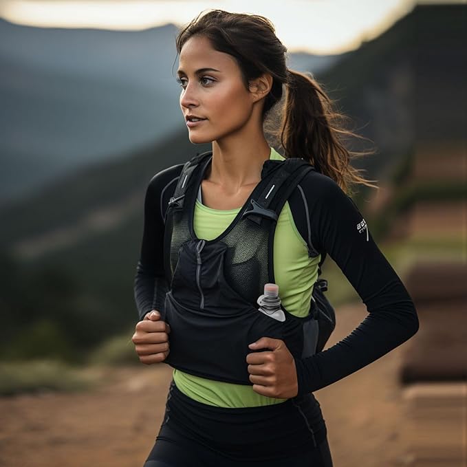 Azarxis Running Water Bottles Flask BPA Free Leakproof Hydration Vest Packs Waist Belt Replacement for Triathlon Marathon Hiking Cycling Climbing Runner
