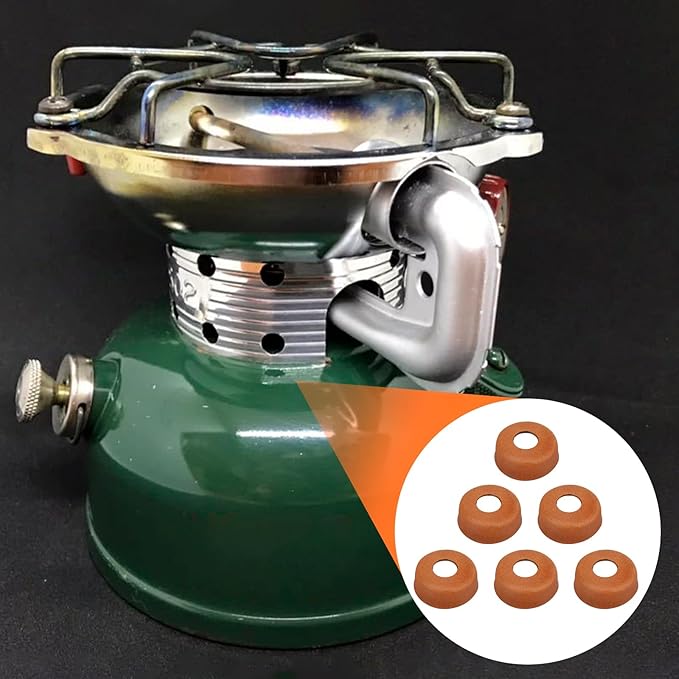 Lantern Accessories - 6 Pcs Leather Pump Cups for Coleman Gas Lantern 220 200 242 425 413 236 237 Models (216-5091) - Compatible with Coleman Gas Lanterns and Stove