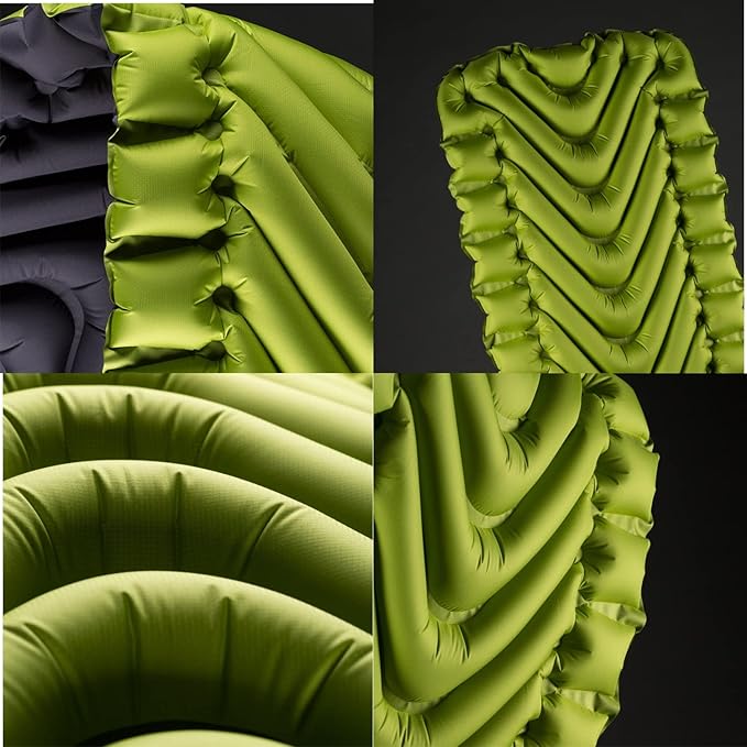 KLYMIT Static V2 Inflatable Sleeping Pad | Portable, Ultralight, Easy to Inflate, Foldable Air Bed for Camping, Backpacking & Hiking — Green