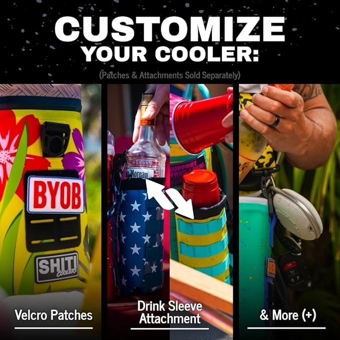 SHITI Coolers Cooler Backpack for Camping, Travel, Beach, Soft Lunch Box for Food, Drinks & Ice, Portable, Waterproof 24 Hr Insulated Bag with Shoulder Straps, Customizable