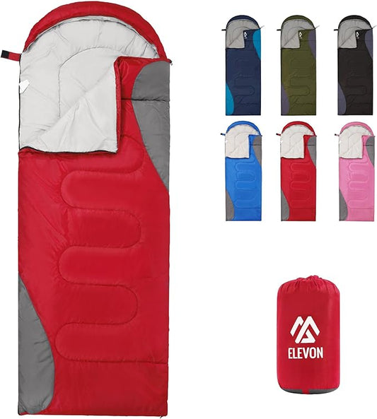 Double Sleeping Bag with 2 Pillows for Adults, Queen Size XL Sleeping Bag Waterproof, Compact with Compression Sack, 2 Person Sleeping Bags for 3-4 Seasons Camping, Backpacking, Hiking, Travel