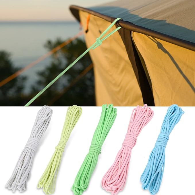 Luminous Rope, Parachute Cord in The Dark for Outdoor Camping(Blue)