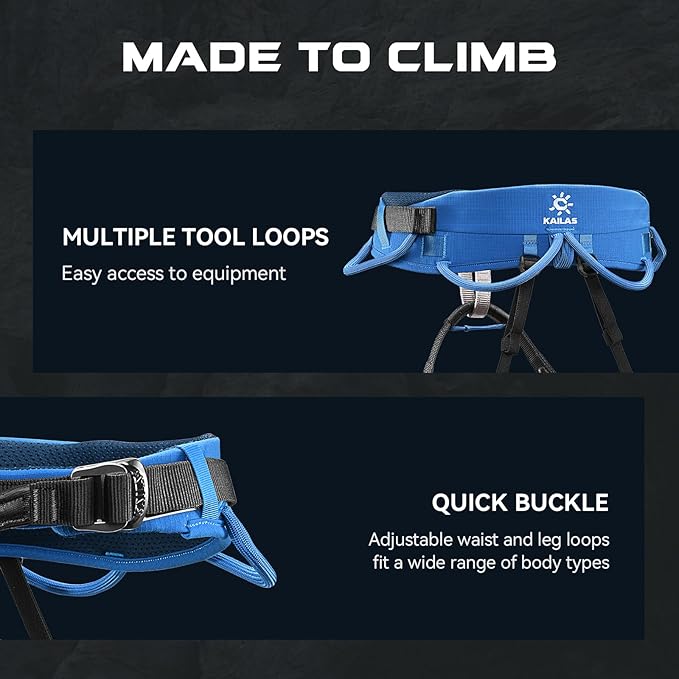 KAILAS B3 Rock Climbing Harness Men Roofing Harness Safety Belt Climbing Gear Adjustable Mountaineering Lightweight
