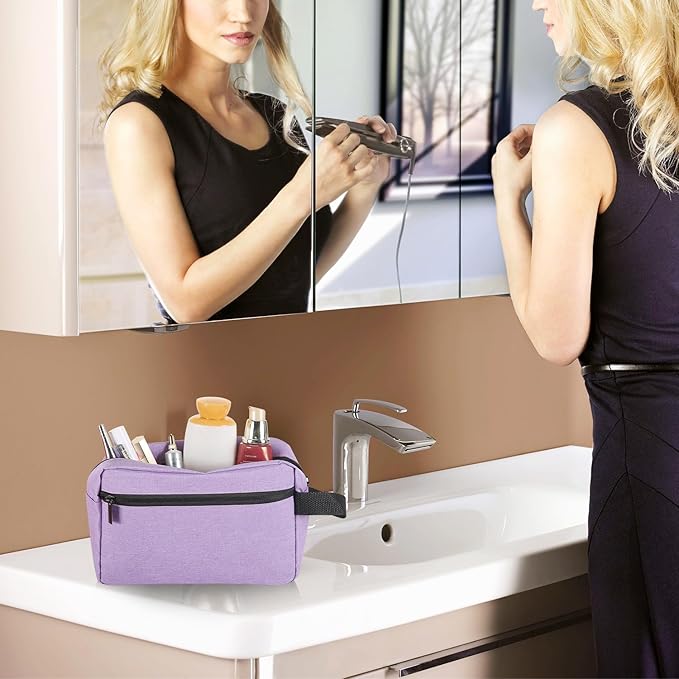 Travel Toiletry bag Toiletry bag for women men Hanging Cosmetic bag Travel accessories for Women Men (Purple)