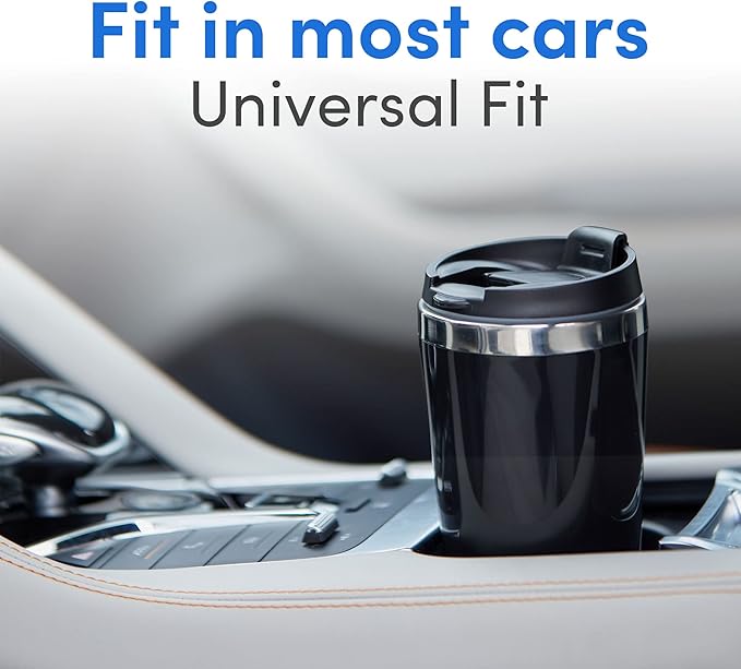 Elite Gourmet EHC111A Personal Single-Serve Compact Coffee Maker Brewer Includes 14Oz. Stainless Steel Interior Thermal Travel Mug, Compatible with Coffee Grounds, Reusable Filter, Black