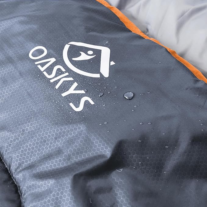 oaskys Camping Sleeping Bag - 3 Season Warm & Cool Weather - Summer Spring Fall Lightweight Waterproof for Adults Kids - Camping Gear Equipment, Traveling, and Outdoors