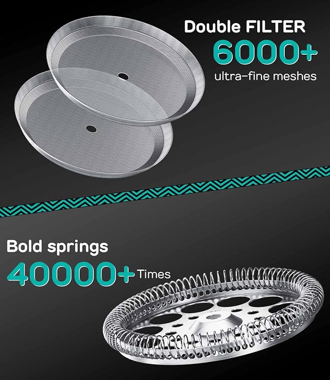 Coffee Gator French Press Coffee Maker - 34oz Double Insulated Stainless Steel Brewer plus Travel Jar Canister, Portable Hot Cold Brew Teapot Cafetera for Coffee Bar Accessories Kitchen Camping, Gray