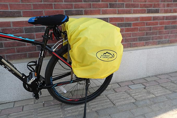 50L Bike Panniers Bicycle Commuting Bag Waterproof Saddle Bags with Rain Cover for Bicycle Rear Rack Carrier, Support for Width Less Than 7 inches Bike Rack