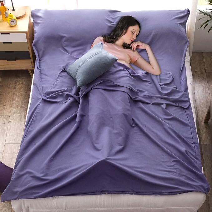 Sleeping Bag Liner Ultralight Travel Sheet Dirt-Proof Travel Camping Sheet Sleeping Sheet Hotel Sheet for Outdoor Travel Hiking Hotels Picnics