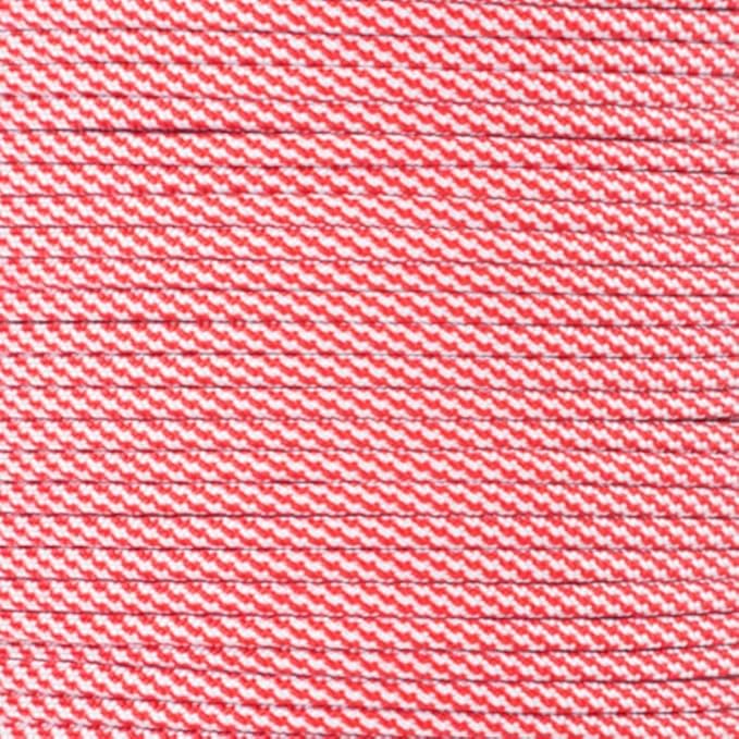 Paracord Planet Holiday Colors 550 Paracord – Great for DIY, Bracelets, and Lanyards – Candy Cane (10 Feet)