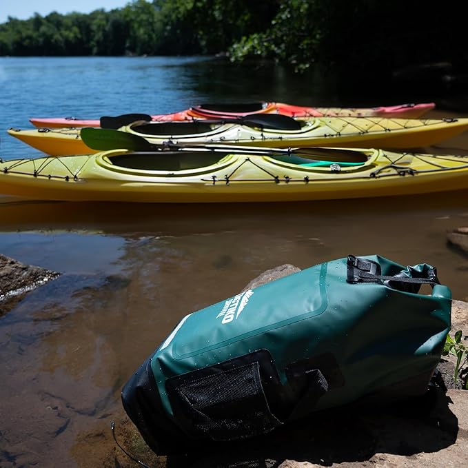 TACTIKO 30L Heavy-Duty 100% Waterproof Backpack, Roll Top Dry Bags for Kayaking, Hiking, Camping, Survival