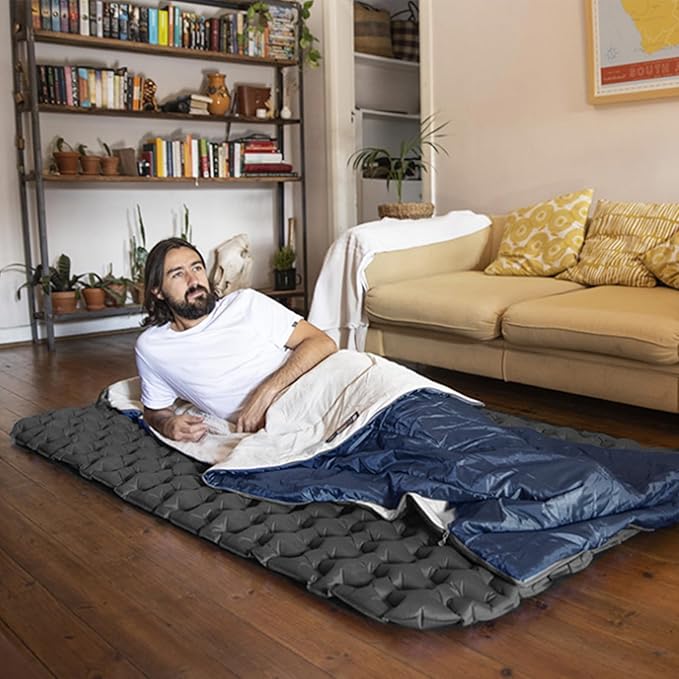 Ultralight Sleeping Bag - Envelope Lightweight Portable, Waterproof, Comfort with Compression Sack - Great for 3 Season Traveling, Camping, Hiking