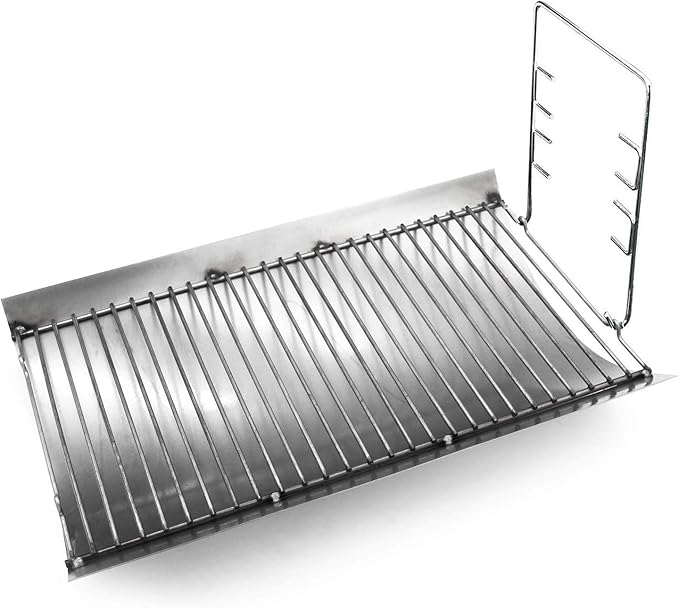 Hongso 27 Inches Ash Pan Fits Chargriller 1224, 1324, 2121, 2222, 2727, 2828, 2929 Charcoal Grills, Charbroil 17302056 Grill Repair Replacement Part with Fire Grate Hanger