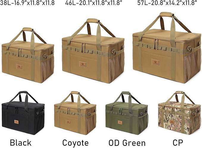 Tactical Camping Storage Bag Utility Tote Bag Camping Kitchen Organizer with Axe Holder & Shoulder Strap