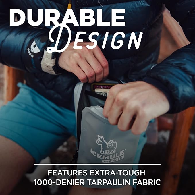 ICEMULE Pro Accessory Storage Pouch – Water Resistant, Travel Sized, Camping Accessory Storage Pouch and Dry Bag, Perfect for Hiking, Camping, and Beach-Going, Grey