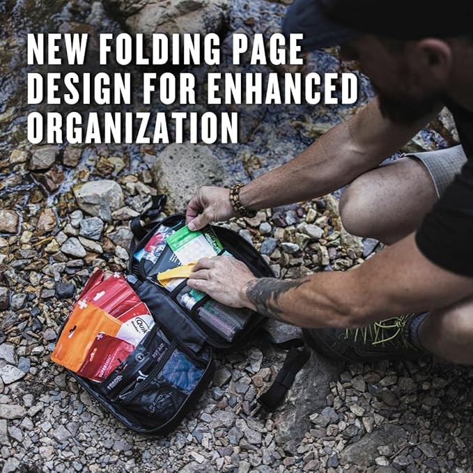 My Medic MyFak Mini Pro First Aid Kit - Small and Lightweight for Camping Hiking and Backpacking - 70 Items IFAK with Tourniquet - HSA/FSA Eligible Great for Travel - Coyote