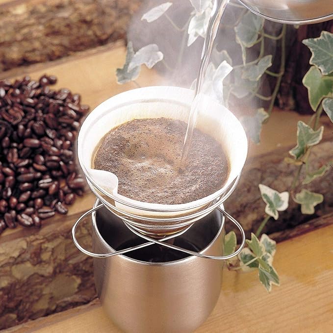 SOTO Compact Helix Coffee Maker - Portable Stainless Steel Pour Over Coffee Dripper for Travel, Camping, Bikepacking, and Home - Lightweight, Foldable, and Eco-Friendly Design