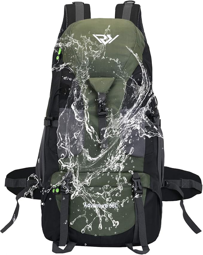 50L Hiking Backpack, Waterproof Lightweight Daypack for Outdoor Camping Travel