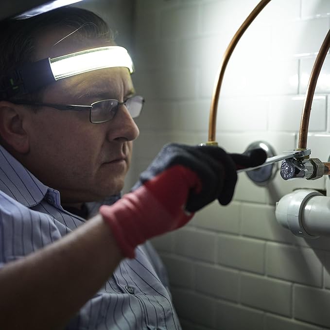 LitezAll Tactical LED Headlamp with Adjustable Headband, Flat Battery Powered Headlamp for Hiking, Camping, Emergency Use – Hands-Free Outdoor Light for Camping Lights & Lanterns Setups