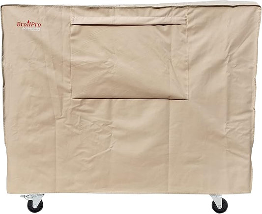 Waterproof 80-100 Qt Rolling Cooler Cart Cover Fits Most Patio Ice Chest Party Cooler Upto 43L x 22W x 32H inch-Beige