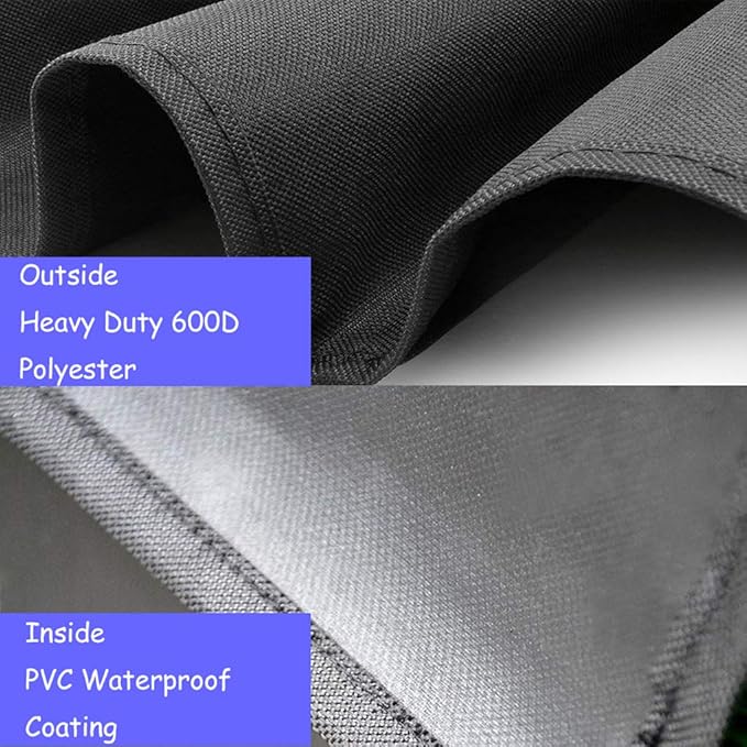 Heavy Duty Waterproof Grill Cover for Char-Griller 2121,2123 Grills and Char-Griller Smokers with Side Fire Box,Black