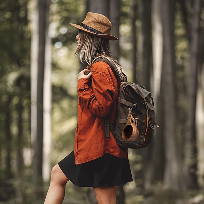 Kuksa Wooden-Mug - 12 oz Wood Coffee Cup for Camping, Hiking, traveling