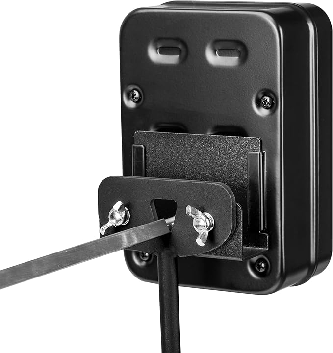 onlyfire Spit Rotisserie Outdoor Camp Grill with Support Legs for Outdoor Campfire Grilling - 35×5/16" Square Spit Rod