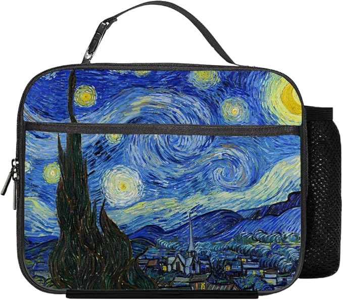 Van Gogh Lunch Bag Reusable Insulated Starry Night Lunch Box Keep Food Cooler Thermal Lunch Tote for Women Men