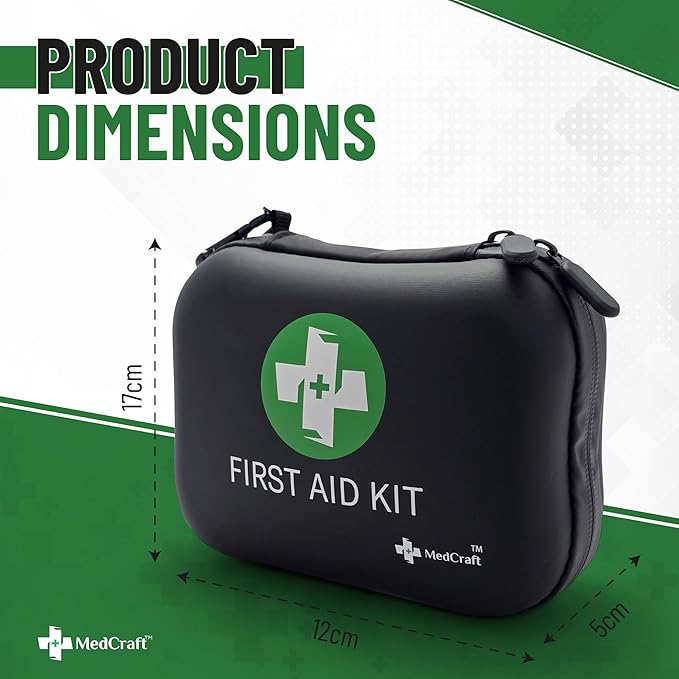 Travel Size 120 Piece First Aid Kit for Camping, Hiking, Boating, or Car- Perfect for Dorm Room Essentials, Boat Accessories, Camping Essentials, Survival Gear and Supplies, Emergency Supplies