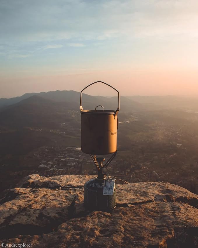 Fire-Maple Alti Titanium Cup | Ultralight Camping Mug with Scale | Foldable Drinkware for Coffee Tea | Ideal for Hiking Backpacking and Camp Use (900ML)