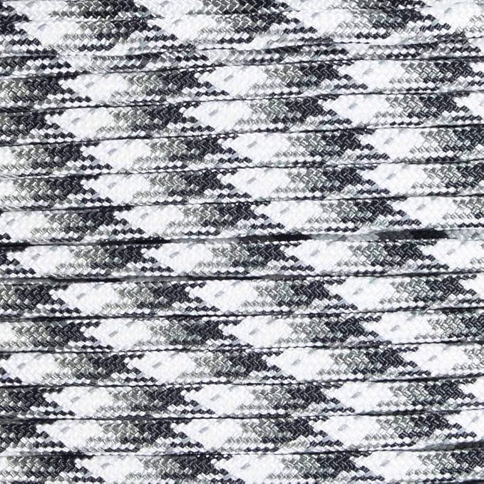 Reflective 550lb Paracord – 7 Strand Type III Nylon Parachute Cord for Hiking, Camping, and Fishing – 30+ Colors and 6 Length Options