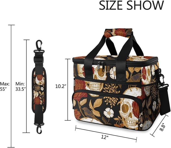 Cooler Bag Insulated Picnic Bag Large Lunch Box Reusable Tote Bag Soft Sided Portable Beach Cooler Grocery Camping