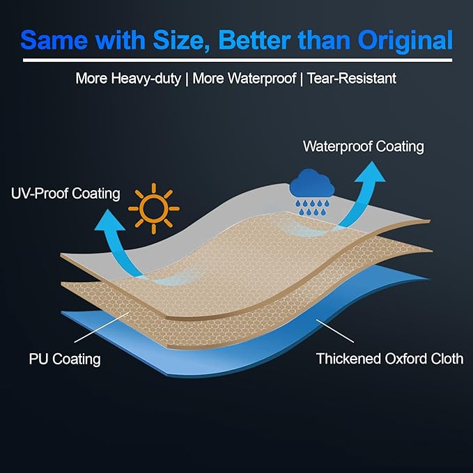 Comnova Charcoal Kettle Grill Cover - 600D BBQ Cover for Weber 22 Inch Grill, Waterproof & Heavy Duty