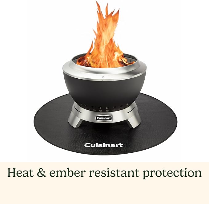 Cuisinart 36” Silicone-Coated Grill Mat with High Heat Resistance, Weather Resistant BBQ Mat for Grills, Griddles, Smokers & Fire Pits, Grease Proof Easy Clean Patio & Deck Protector