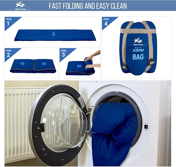 Warm Weather Sleeping Bag - Portable Waterproof Compact Lightweight, Packable for Kids, Teens Adults Camping Backpacking Hiking, Spring Summer Fall