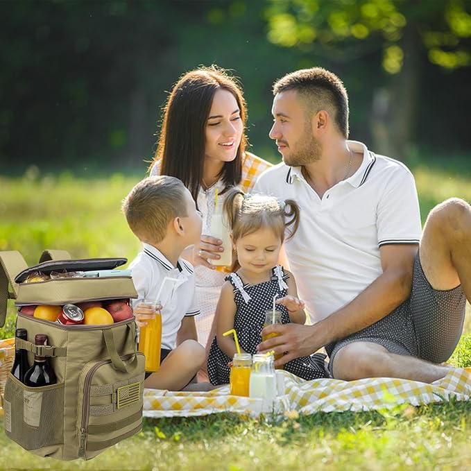 Hp hope Tactical Cooler Backpack, 43L Backpack Cooler Insulated Leak Proof