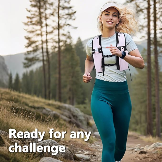 Running Hydration Vest for Women Men,Lightweight Breathable Hydration Pack with 500ml Soft Flask, Adjustable Chest Straps Reflective Backpack for Trail Running Marathon Race Jogging Cycling