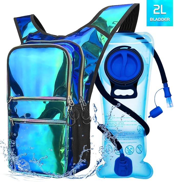 Hydration Backpack Pack, Water Backpack 20L Included 2L Hydration Bladder, Festival Essential - Rave Hydration Pack Hydropack for Hiking, Running, Biking, Festival Gear